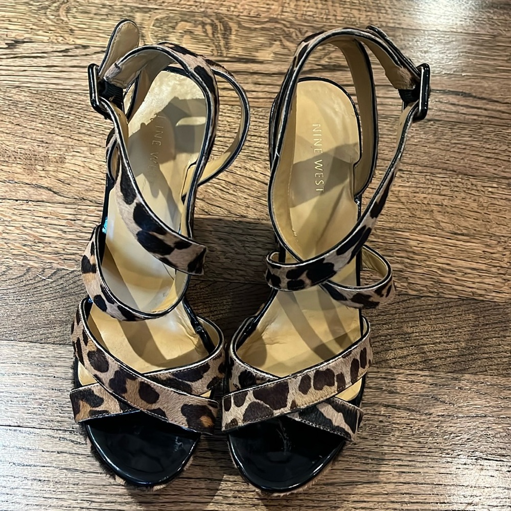 Nine West leopard platforms